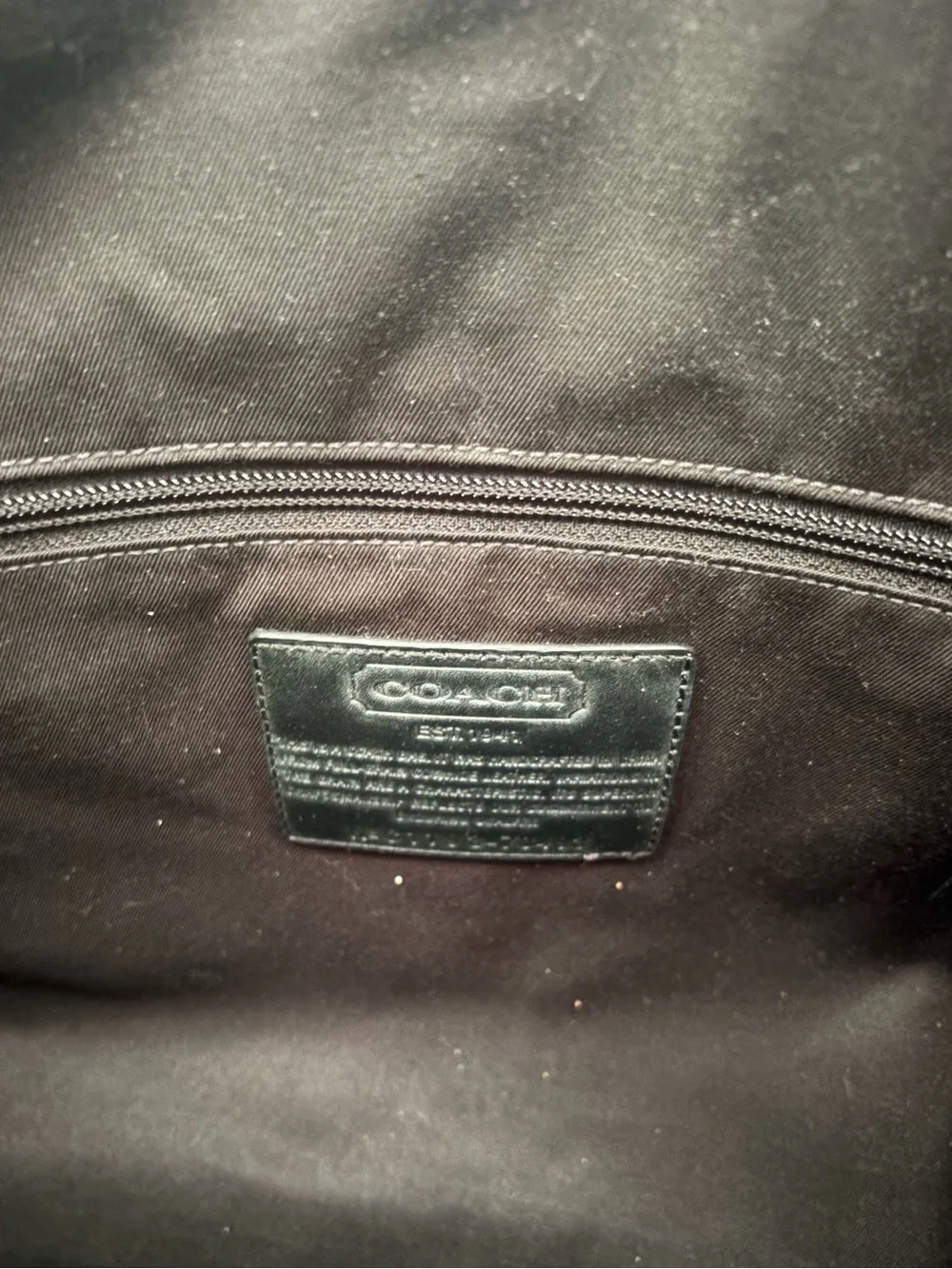 Black Coach Leather Charles Foldover Tote With Classic Silver Hangtags